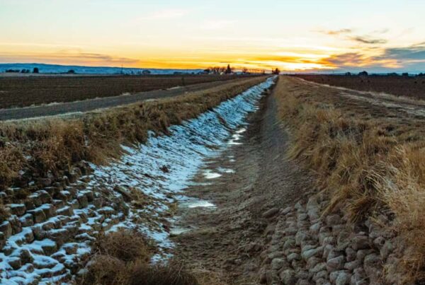 drainage ditch rock