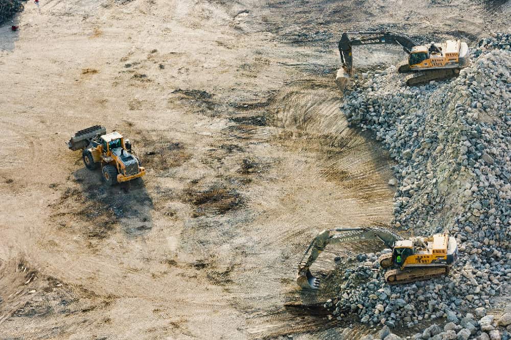 construction site in southern California displaying the importance of the CBR test when purchasing stone for construction.